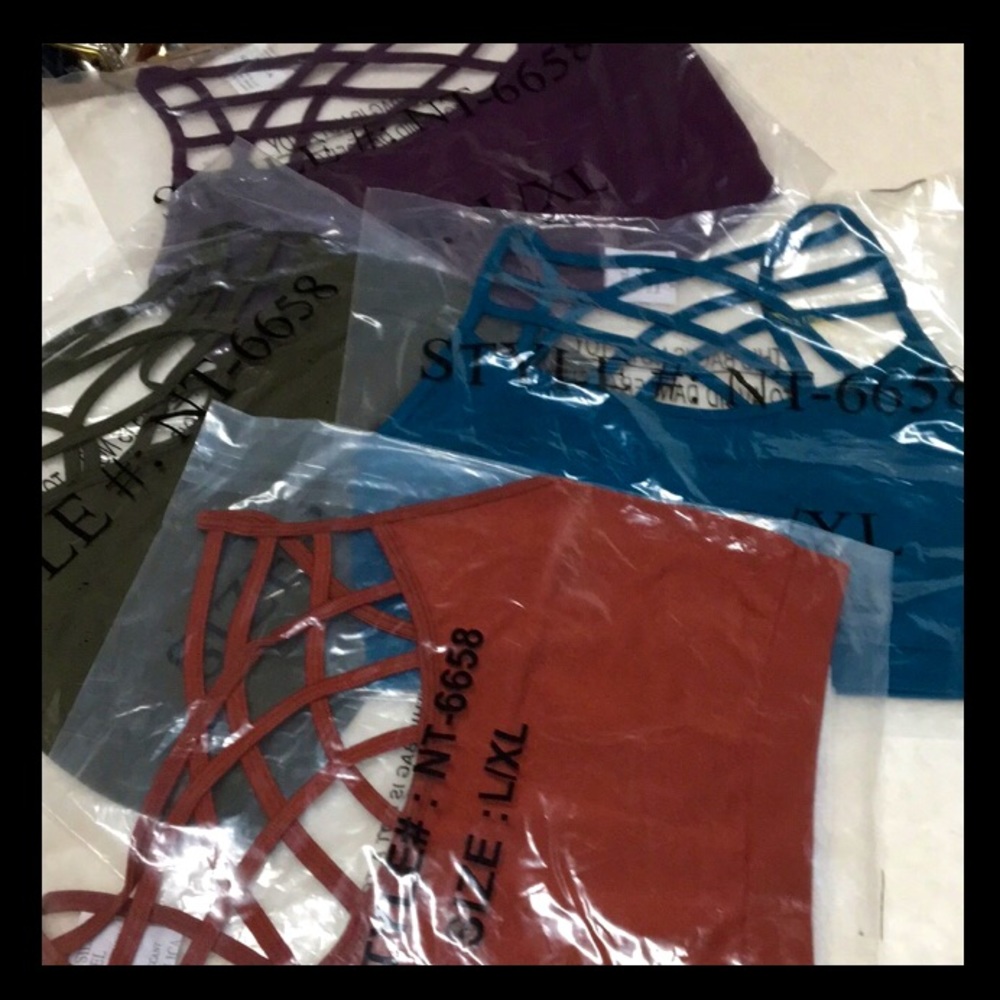 NWOT Zenana Outfitters Bralette L/XL  assortment of 4